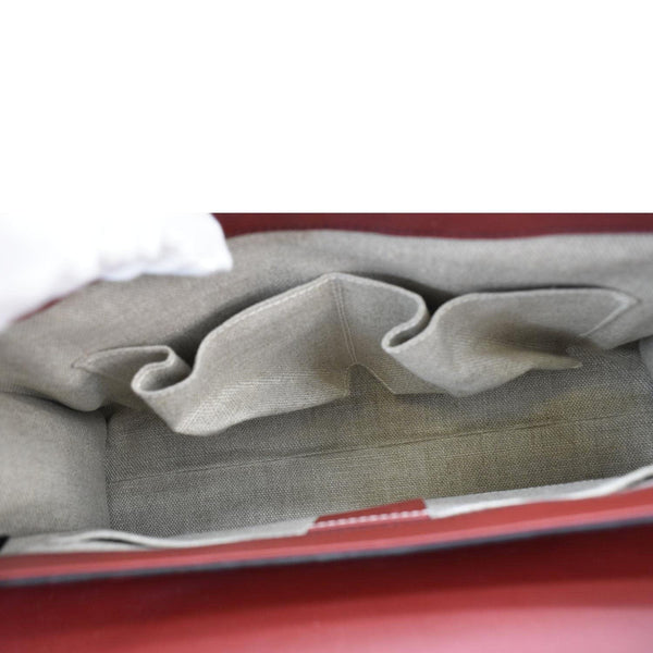 GUCCI Emily Medium GG Guccissima Leather Chain Shoulder Bag Red 449635