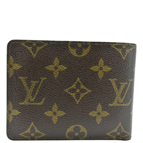 LOUIS VUITTON Monogram Canvas Multiple Mens Wallet Brown