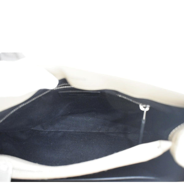 YVES SAINT LAURENT Loulou Top Handle Quilted Leather Shoulder Bag Beige