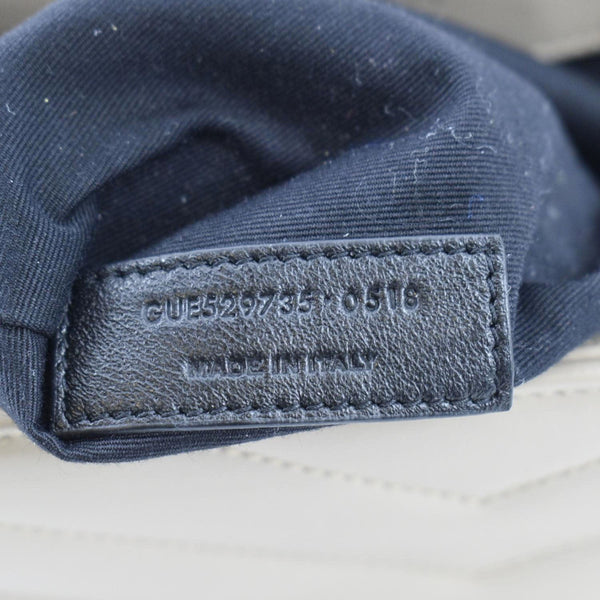 YVES SAINT LAURENT Loulou Top Handle Quilted Leather Shoulder Bag Beige