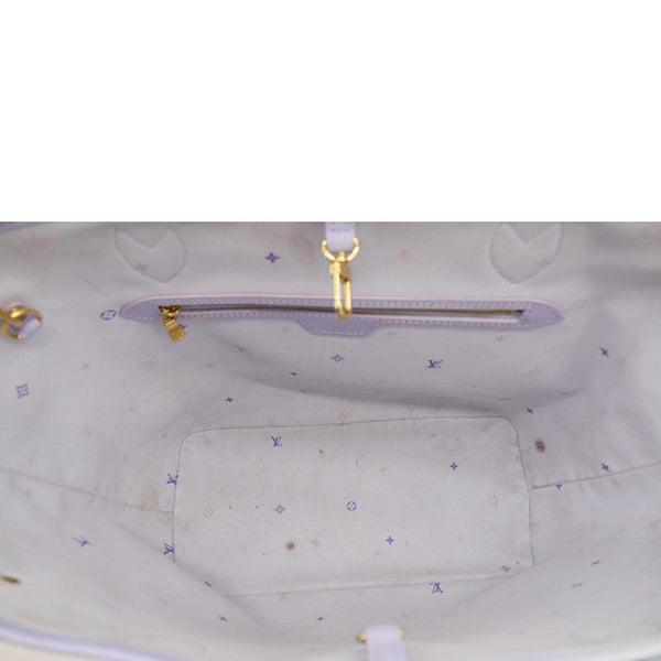 LOUIS VUITTON Neverfull MM Monogram Giant Canvas Tote Bag Sunrise Pastel