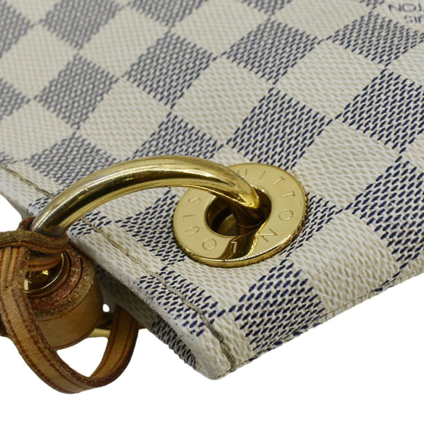 LOUIS VUITTON Artsy MM Damier Azur Hobo Bag White