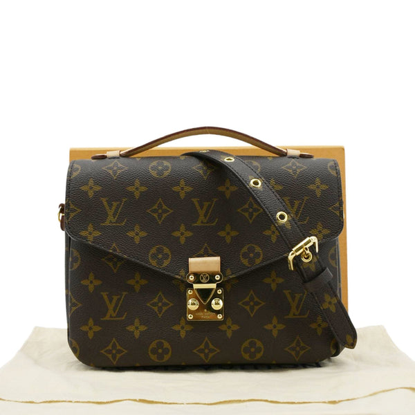 LOUIS VUITTON Metis Pochette Monogram Canvas Crossbody Bag Brown