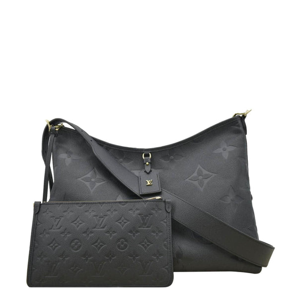 LOUIS VUITTON Carryall MM Empreinte Leather Shoulder Bag Black
