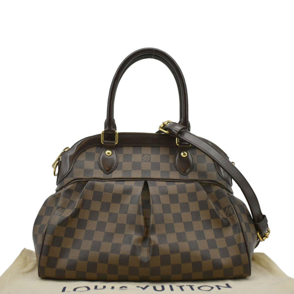LOUIS VUITTON Trevi PM Damier Ebene Satchel Shoulder Bag Brown