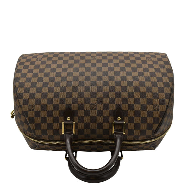 LOUIS VUITTON Ribera GM Damier Ebene Satchel Bag Brown