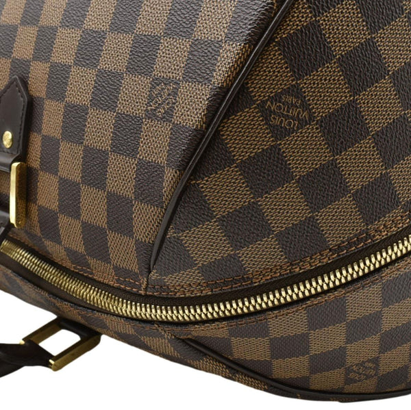 LOUIS VUITTON Ribera GM Damier Ebene Satchel Bag Brown