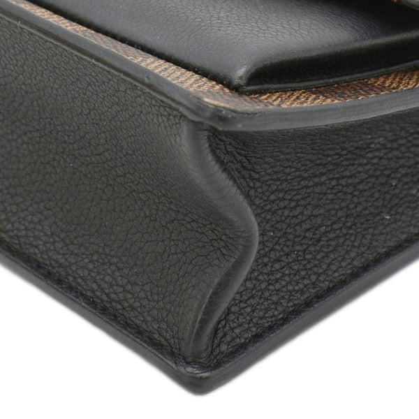LOUIS VUITTON Vavin PM Damier Ebene Chain Crossbody Bag Black