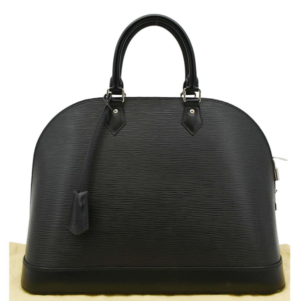 LOUIS VUITTON Alma GM Epi Leather Satchel Bag Black
