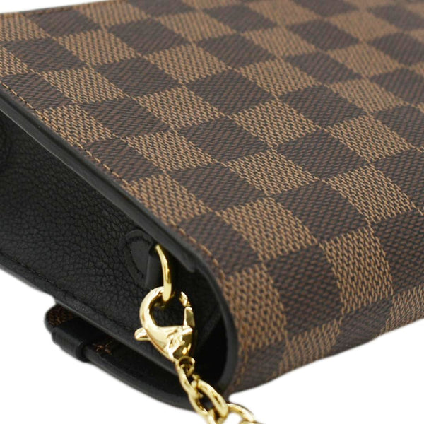 LOUIS VUITTON Vavin PM Damier Ebene Chain Crossbody Bag Black