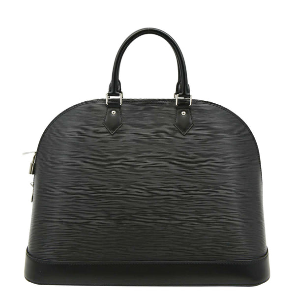 LOUIS VUITTON Alma GM Epi Leather Satchel Bag Black