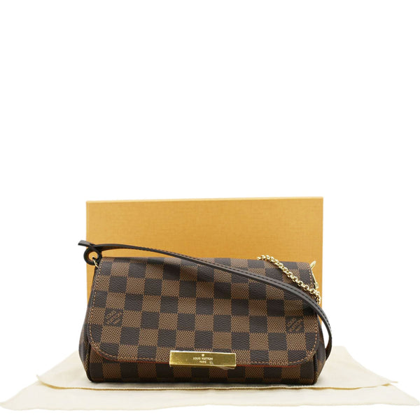 LOUIS VUITTON Favorite PM Damier Ebene Crossbody Bag Brown