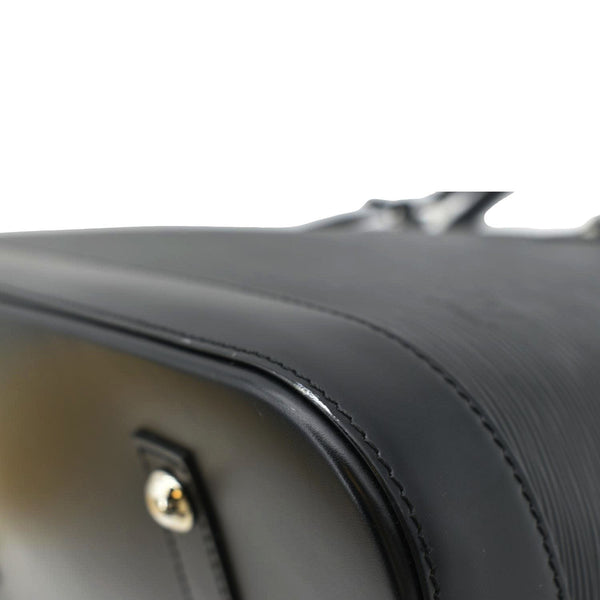 LOUIS VUITTON Alma GM Epi Leather Satchel Bag Black