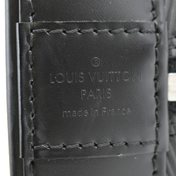 LOUIS VUITTON Alma GM Epi Leather Satchel Bag Black