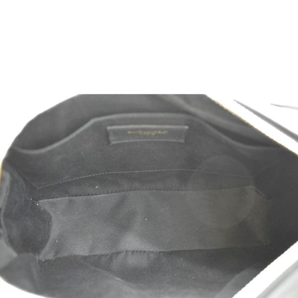 YVES SAINT LAURENT Lou Chevron Leather Camera Crossbody Bag Black