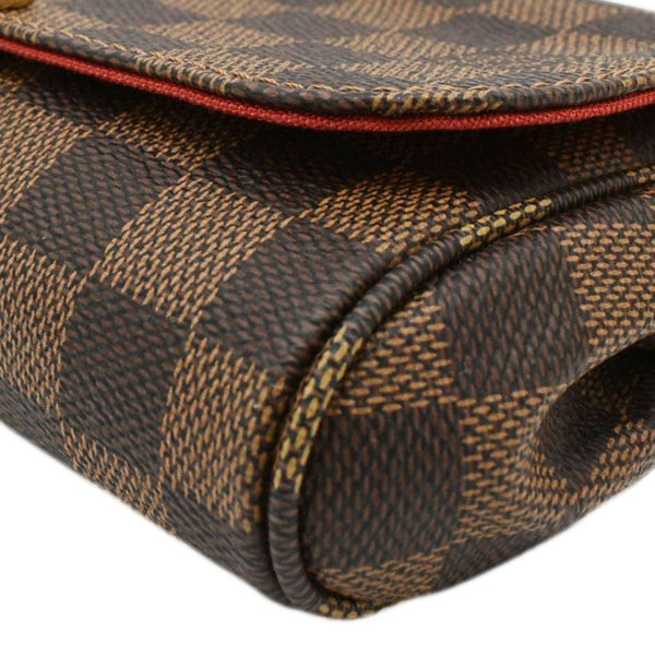 LOUIS VUITTON Favorite PM Damier Ebene Crossbody Bag Brown