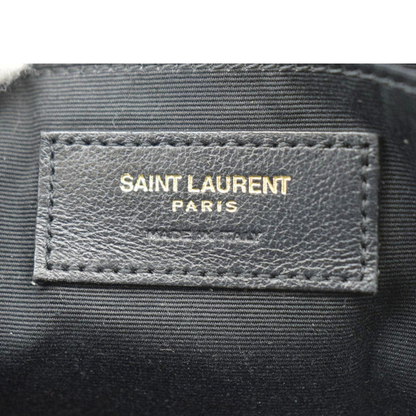 YVES SAINT LAURENT Lou Chevron Leather Camera Crossbody Bag Black
