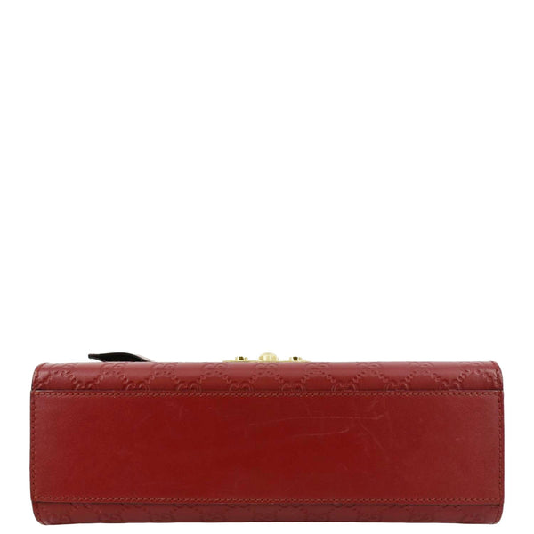 GUCCI Padlock GG Leather Shoulder Bag Red 409486