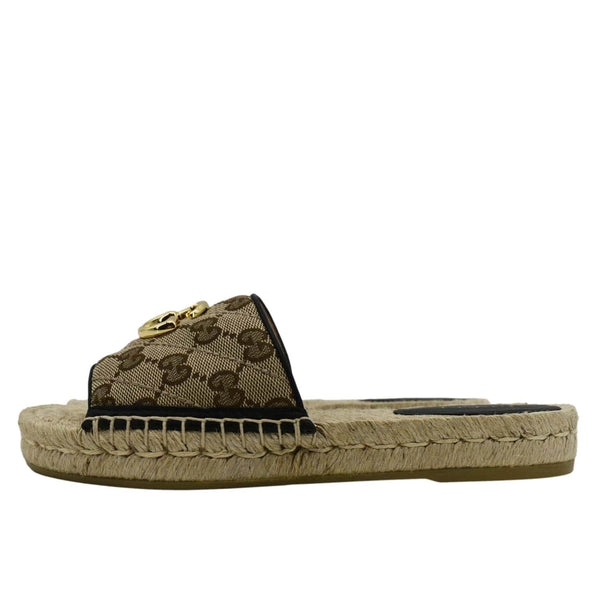 GUCCI Espadrilles GG Canvas Mules Beige 620120