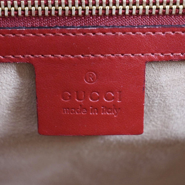 GUCCI Padlock GG Leather Shoulder Bag Red 409486