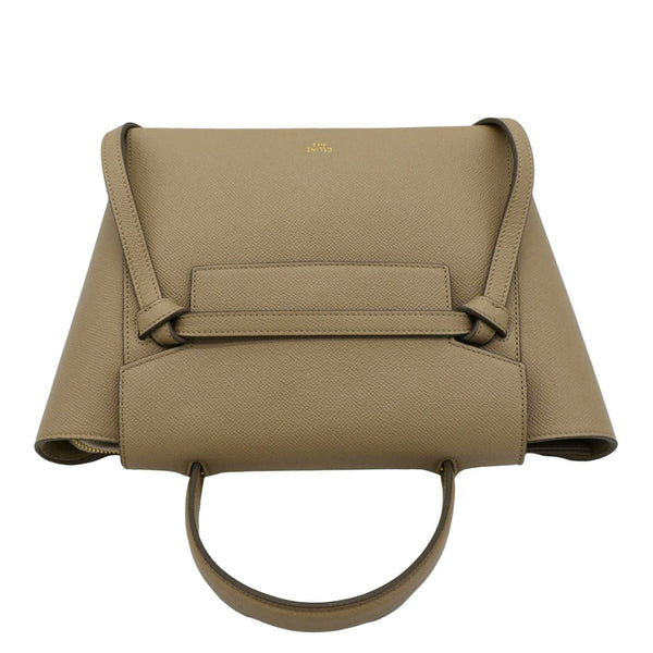 CELINE Mini Belt Grained Calfskin Leather Shoulder Bag Beige