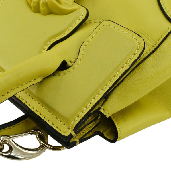 VERSACE Empire Palazzo Small Leather Shoulder Bag Yellow
