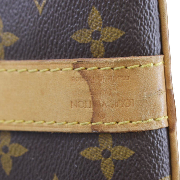 LOUIS VUITTON Keepall 60 Bandouliere Monogram Canvas Travel Bag Brown