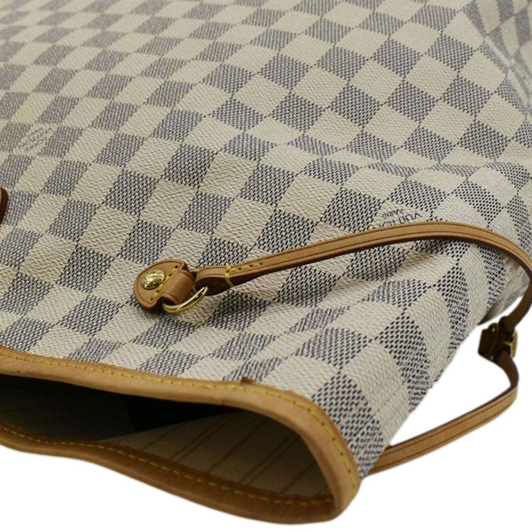 LOUIS VUITTON Neverfull GM Damier Azur Tote Shoulder Bag White