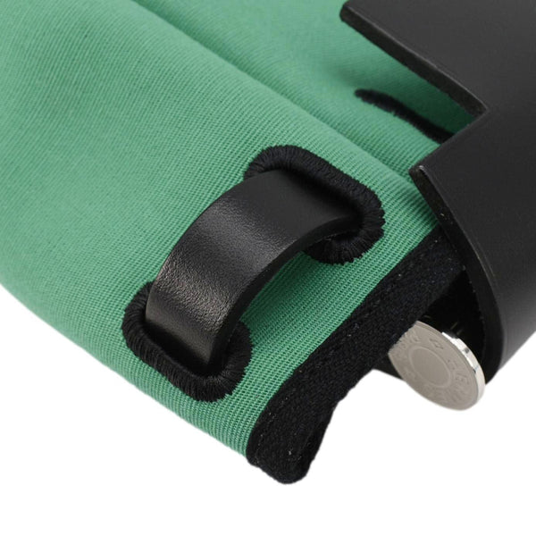 HERMES Herbag Zip 31 Toile Canvas Tote Shoulder Bag Green