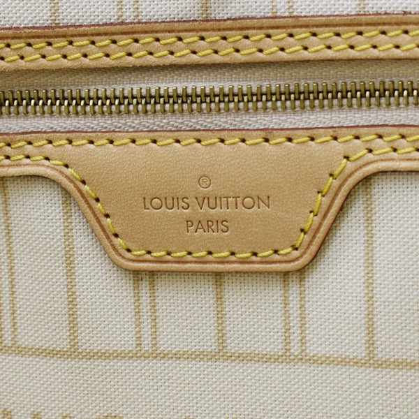 LOUIS VUITTON Neverfull GM Damier Azur Tote Shoulder Bag White
