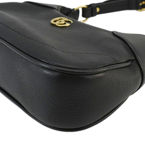 GUCCI Aphrodite Small Leather Shoulder Bag Black 731817
