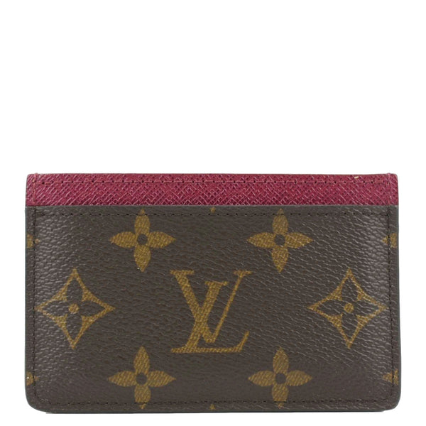 LOUIS VUITTON Monogram Canvas Card Holder Cerise