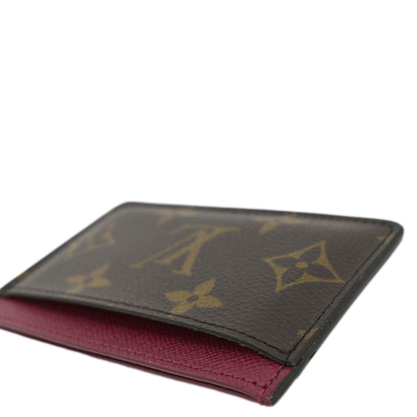 LOUIS VUITTON Monogram Canvas Card Holder Cerise