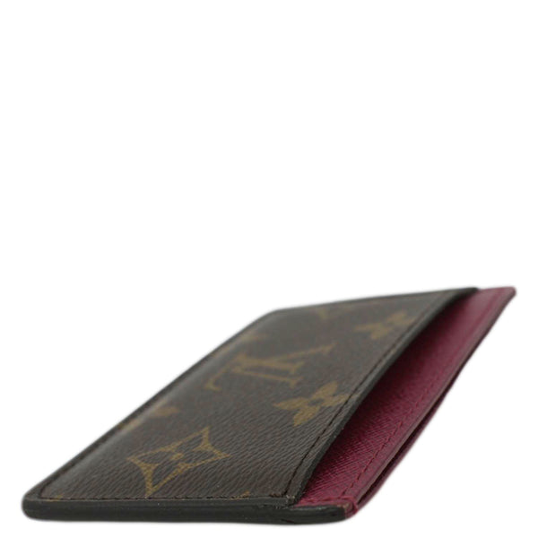 LOUIS VUITTON Monogram Canvas Card Holder Cerise