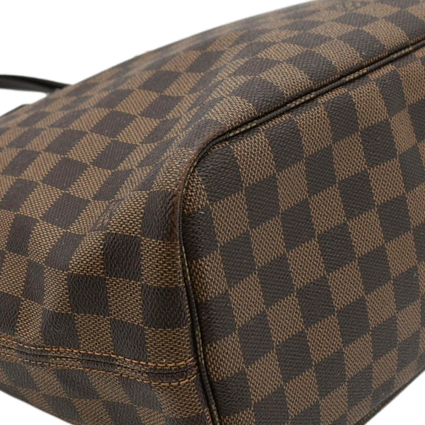 LOUIS VUITTON Neverfull MM Damier Ebene Tote Bag Brown