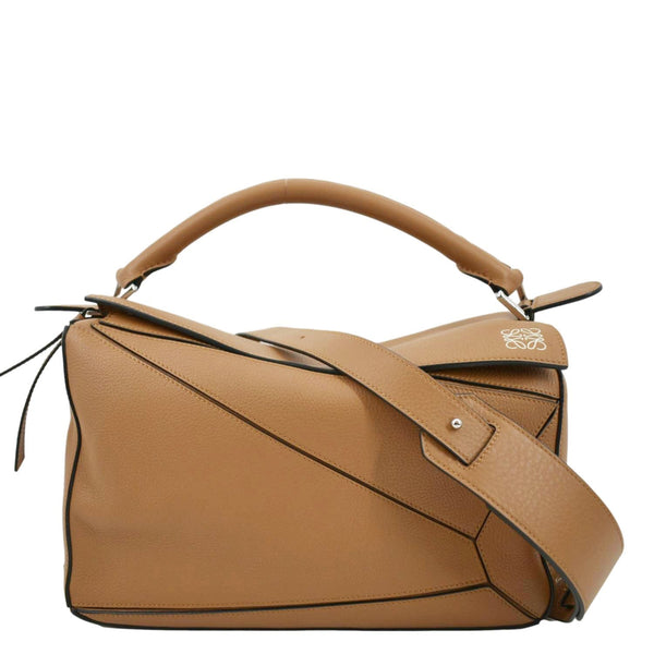 LOEWE Puzzle Leather Shoulder Bag Tan