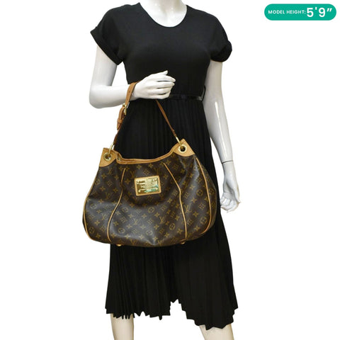 LOUIS VUITTON Galliera PM Monogram Canvas Shoulder Bag Brown