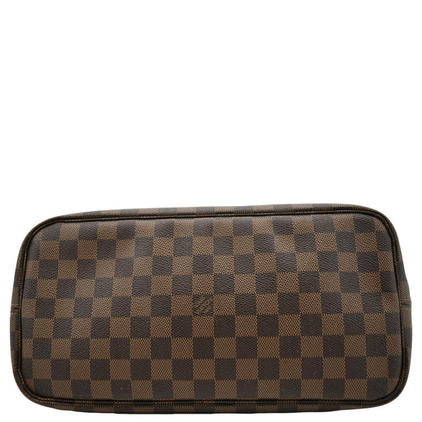 LOUIS VUITTON Neverfull MM Damier Ebene Tote Bag Brown