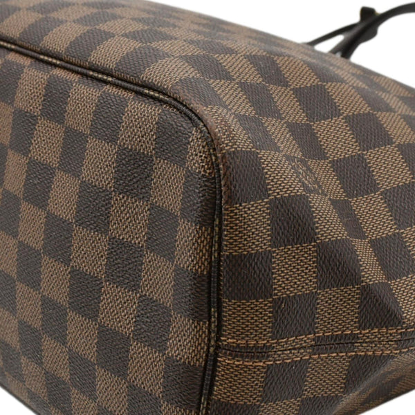 LOUIS VUITTON Neverfull MM Damier Ebene Tote Bag Brown