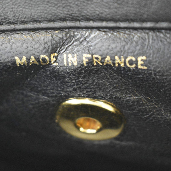 CHANEL Classic Flap Vintage Quilted Leather Tote Bag Black