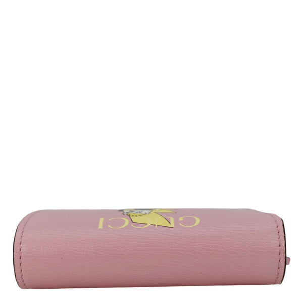 GUCCI Bananya Print Leather Card Case Holder Pink 701009