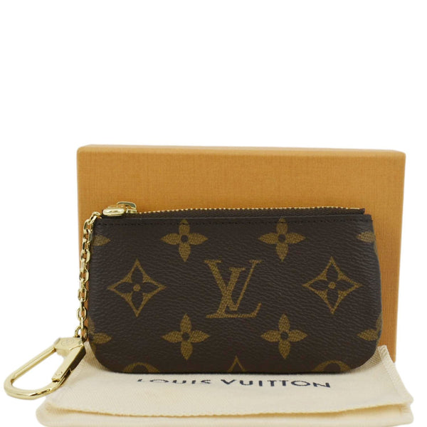 LOUIS VUITTON Key Coin Pouch Monogram Canvas Brown