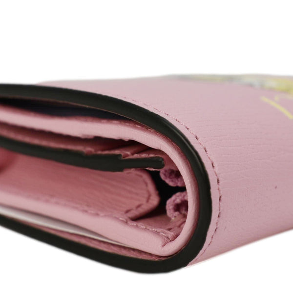 GUCCI Bananya Print Leather Card Case Holder Pink 701009