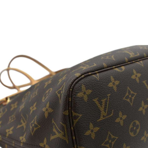 LOUIS VUITTON Neverfull MM Monogram Canvas Tote Bag Brown