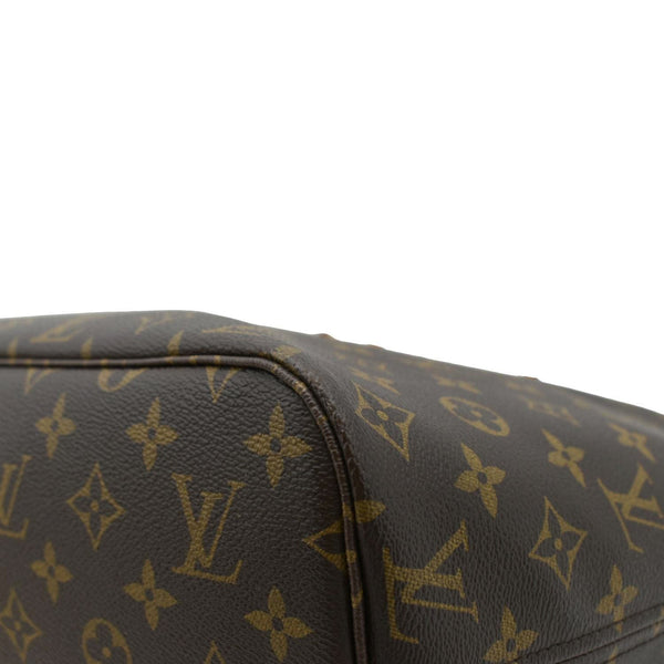 LOUIS VUITTON Neverfull MM Monogram Canvas Tote Bag Brown