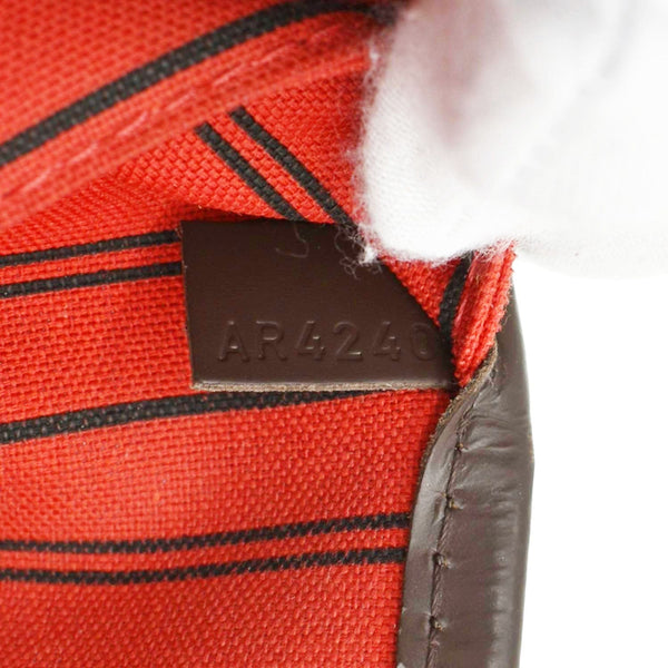 LOUIS VUITTON Neverfull MM Damier Ebene Tote Bag Brown