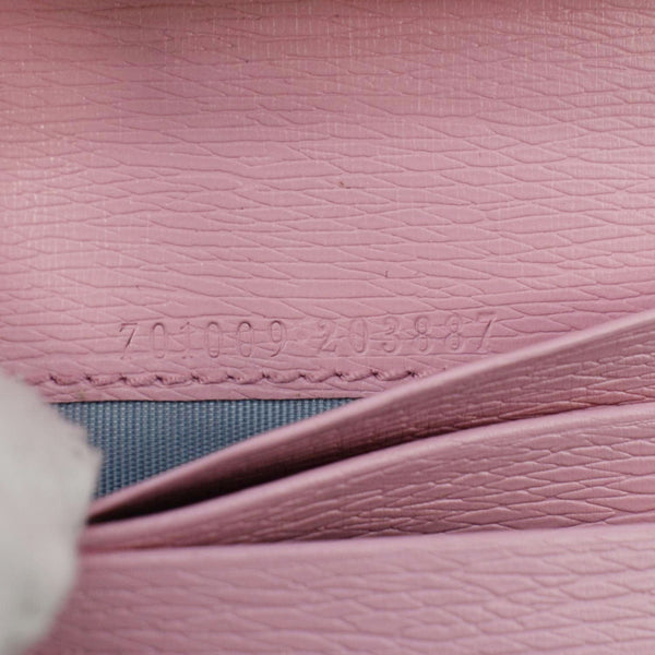 GUCCI Bananya Print Leather Card Case Holder Pink 701009