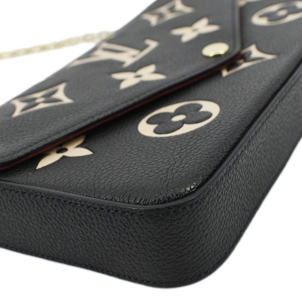 LOUIS VUITTON Felicie Pochette Monogram Empreinte Crossbody Bag Bicolor