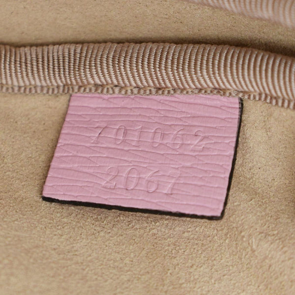 Gucci Bananya Heart Print Leather Coin Case Pink 701062