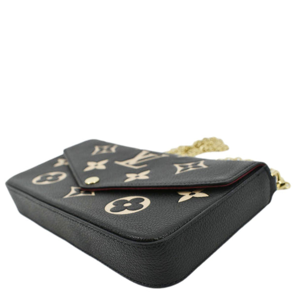 LOUIS VUITTON Felicie Pochette Monogram Empreinte Crossbody Bag Bicolor